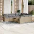 Set canapele de grădină cu perne, 11 piese, bej, poliratan GartenMobel Dekor