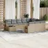 Set canapele de grădină cu perne, 11 piese, bej, poliratan GartenMobel Dekor