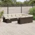 Set canapele de grădină cu perne, 11 piese, bej, poliratan GartenMobel Dekor