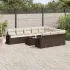 Set canapele de grădină cu perne, 11 piese, bej, poliratan GartenMobel Dekor