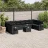 Set canapele de grădină cu perne, 11 piese, maro, poliratan GartenMobel Dekor