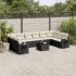 Set canapele de grădină cu perne, 11 piese, maro, poliratan GartenMobel Dekor