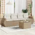 Set canapele de grădină cu perne, 5 piese, bej, poliratan GartenMobel Dekor