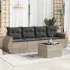 Set canapele de grădină cu perne, 5 piese, bej, poliratan GartenMobel Dekor