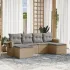 Set mobilier de grădină cu perne, 6 piese, negru, poliratan GartenMobel Dekor