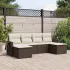 Set mobilier de grădină cu perne, 6 piese, negru, poliratan GartenMobel Dekor