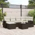 Set canapele de grădină, 7 piese, cu perne, bej, poliratan GartenMobel Dekor