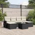 Set canapele de grădină, 7 piese, cu perne, bej, poliratan GartenMobel Dekor