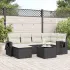 Set canapele de grădină, 7 piese, cu perne, bej, poliratan GartenMobel Dekor