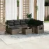 Set mobilier de grădină cu perne, 8 piese, negru, poliratan GartenMobel Dekor