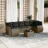Set mobilier de grădină cu perne, 8 piese, negru, poliratan GartenMobel Dekor