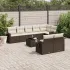 Set canapele de grădină, 9 piese, cu perne, gri, poliratan GartenMobel Dekor