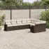 Set canapele de grădină, 9 piese, cu perne, gri, poliratan GartenMobel Dekor