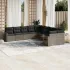 Set canapele de grădină cu perne, 10 piese, negru, poliratan GartenMobel Dekor