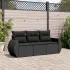Set canapea de grădină cu perne, 3 piese, gri, poliratan GartenMobel Dekor