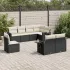 Set canapele de grădină cu perne, 8 piese, maro, poliratan GartenMobel Dekor