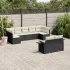 Set canapele de grădină, 9 piese, cu perne, gri, poliratan GartenMobel Dekor
