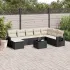 Set canapele de grădină, 9 piese, cu perne, gri, poliratan GartenMobel Dekor