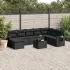Set canapele de grădină, 9 piese, cu perne, gri, poliratan GartenMobel Dekor