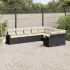 Set canapele de grădină, 9 piese, cu perne, gri, poliratan GartenMobel Dekor