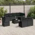 Set canapele de grădină, 9 piese, cu perne, bej, poliratan GartenMobel Dekor