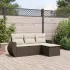 Set canapele de grădină, 4 piese, cu perne, bej, poliratan GartenMobel Dekor