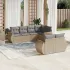 Set canapele de grădină, 7 piese, cu perne, gri, poliratan GartenMobel Dekor