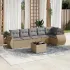 Set canapele de grădină, 7 piese, cu perne, bej, poliratan GartenMobel Dekor