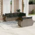Set canapele de grădină, 7 piese, cu perne, gri, poliratan GartenMobel Dekor