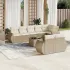 Set mobilier de grădină cu perne, 9 piese, negru, poliratan GartenMobel Dekor