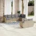 Set canapele de grădină cu perne, 9 piese, maro, poliratan GartenMobel Dekor