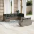 Set canapele de grădină cu perne, 9 piese, maro, poliratan GartenMobel Dekor