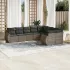 Set canapele de grădină, 9 piese, cu perne, gri, poliratan GartenMobel Dekor