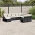 Set canapele de grădină cu perne, 10 piese, maro, poliratan GartenMobel Dekor