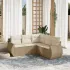 Set canapele de grădină cu perne, 5 piese, bej, poliratan GartenMobel Dekor