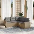 Set canapele de grădină cu perne, 5 piese, bej, poliratan GartenMobel Dekor