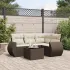 Set canapele de grădină cu perne, 5 piese, maro, poliratan GartenMobel Dekor