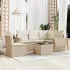 Set mobilier de grădină cu perne, 6 piese, negru, poliratan GartenMobel Dekor