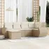 Set mobilier de grădină cu perne, 6 piese, negru, poliratan GartenMobel Dekor