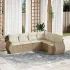 Set mobilier de grădină cu perne, 6 piese, negru, poliratan GartenMobel Dekor