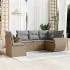 Set mobilier de grădină cu perne, 6 piese, negru, poliratan GartenMobel Dekor