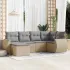 Set mobilier de grădină cu perne, 6 piese, negru, poliratan GartenMobel Dekor