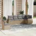 Set mobilier de grădină cu perne, 6 piese, negru, poliratan GartenMobel Dekor