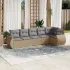 Set mobilier de grădină cu perne, 6 piese, negru, poliratan GartenMobel Dekor