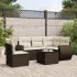 Set mobilier de grădină cu perne, 6 piese, negru, poliratan GartenMobel Dekor