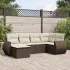 Set mobilier de grădină cu perne, 6 piese, negru, poliratan GartenMobel Dekor