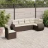 Set mobilier de grădină cu perne, 6 piese, negru, poliratan GartenMobel Dekor