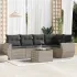 Set mobilier grădină cu perne, 6 piese, gri, poliratan GartenMobel Dekor
