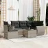 Set mobilier de grădină cu perne, 6 piese, negru, poliratan GartenMobel Dekor