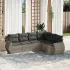 Set mobilier de grădină cu perne, 6 piese, negru, poliratan GartenMobel Dekor